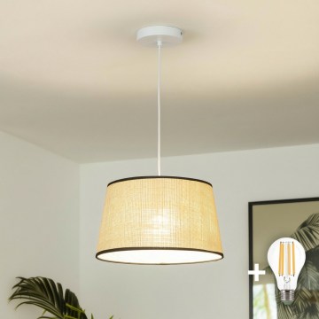 Brilagi - CERIA LED függőlámpa kábellel, 1xE27/40W/230V, Ø 35 cm, bézs
