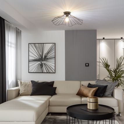 Brilagi - CERIA WIRE LED felületre szerelhető csillár 1xE27/40W/230V, átmérő 60 cm, fekete
