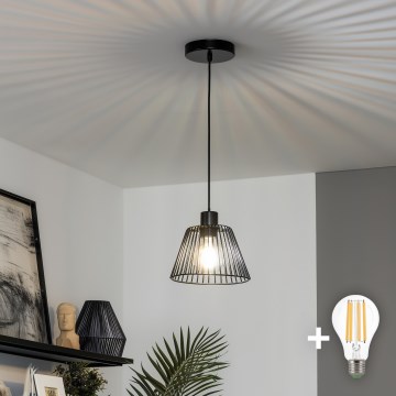 Brilagi - CERIA WIRE LED függőlámpa kábelen 1xE27/40W/230V Ø 21 cm fekete