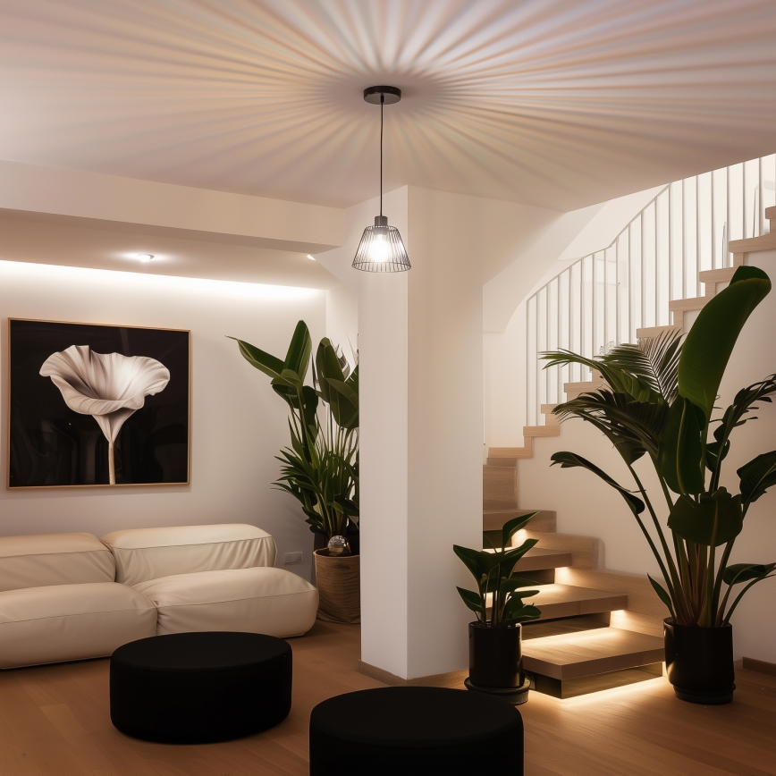 Brilagi - CERIA WIRE LED függőlámpa kábelen 1xE27/40W/230V Ø 21 cm fekete