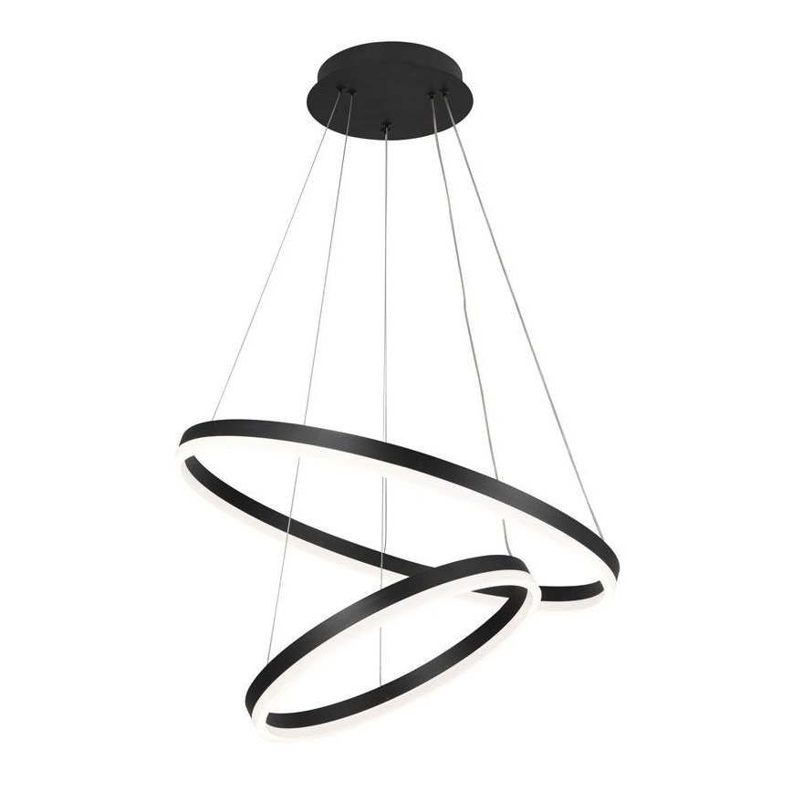 Brilagi - LED, dimmelhető kábeles csillár CIRCLE LED/70W/230V 3000-6500K átm. 60 cm fekete + távirányító