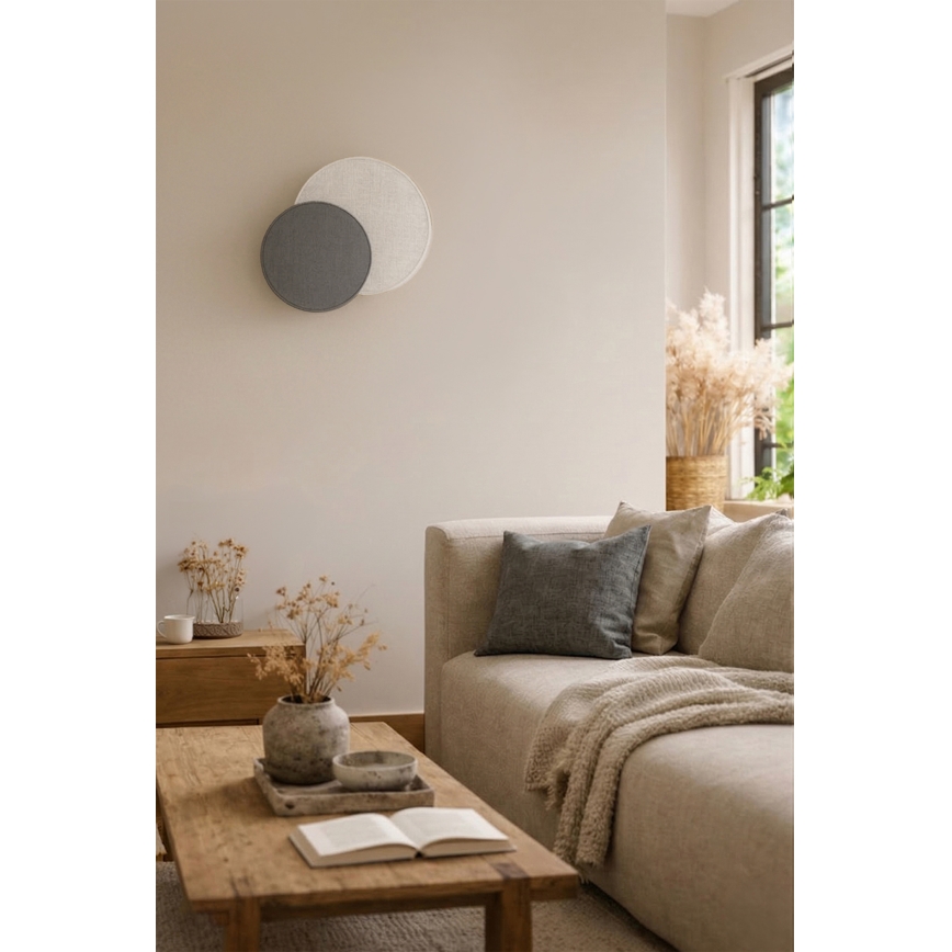 Brilagi - CIRCLES fali lámpa 1xE27/60W/230V átm. 35 cm krémszínű/szürke