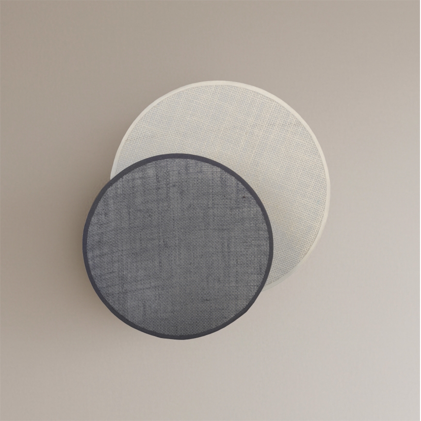 Brilagi - CIRCLES fali lámpa 1xE27/60W/230V átm. 35 cm krémszínű/szürke