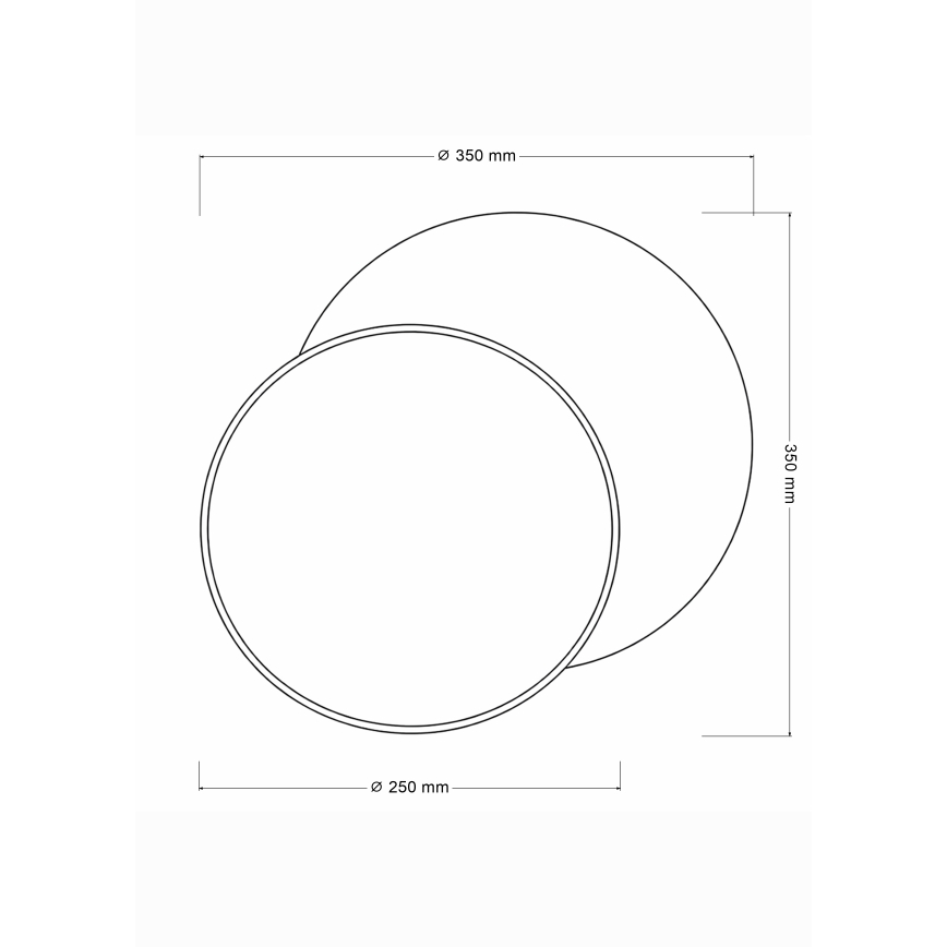 Brilagi - CIRCLES fali lámpa 1xE27/60W/230V átm. 35 cm krémszínű/szürke