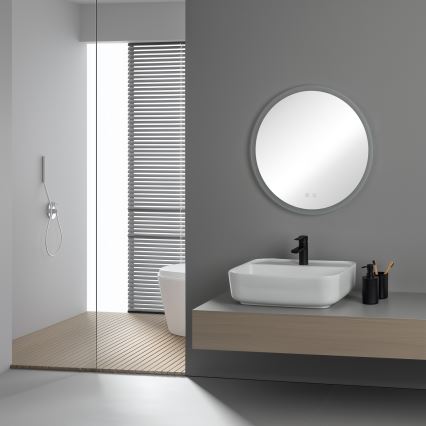 Brilagi - LED fürdőszobai fűtött tükör CLARA ECO LED/12W/230V átm. 60 cm IP44 CRI 90 fényerőszabályozható + CCT