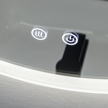 Brilagi - LED fürdőszobai fűtött tükör CLARA ECO LED/12W/230V átm. 60 cm IP44 CRI 90 fényerőszabályozható + CCT