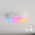 BRILAGI - CLARE LED RGBW dimmelhető mennyezeti lámpatest 2xE27/12W/230V 2700–6500K Ø30 cm Wi‑Fi fehér