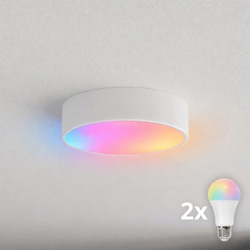 BRILAGI - CLARE LED RGBW dimmelhető mennyezeti lámpatest 2xE27/12W/230V 2700–6500K Ø30 cm Wi‑Fi fehér