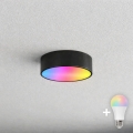 BRILAGI - CLARE LED RGBW fényerőszabályozható fürdőszobai mennyezeti lámpa 1x E27/12W/230V, 2700–6500 K, átm. 20 cm, IP54, Wi‑Fi, fekete