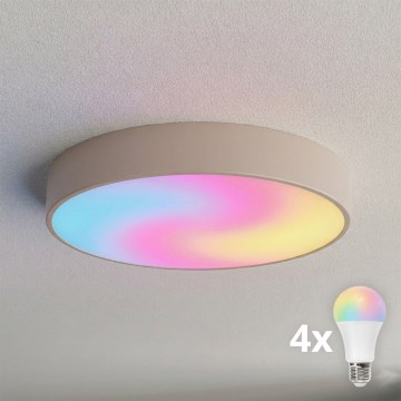 BRILAGI - CLARE LED RGBW fényerőszabályozható mennyezeti lámpatest 4xE27/12W/230V 2700–6500K átm. 50 cm Wi‑Fi bézs