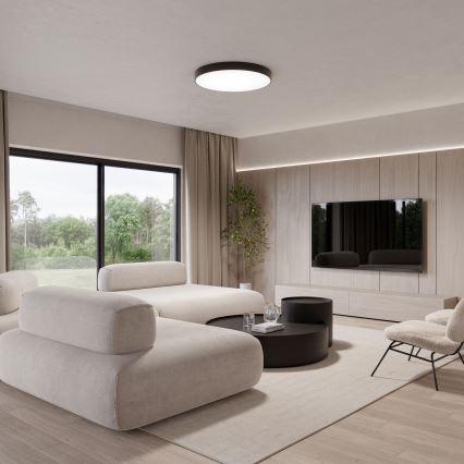 Brilagi - CLARE mennyezeti lámpa érzékelővel, 5x E27 / 24W / 230V, Ø 60 cm, fekete