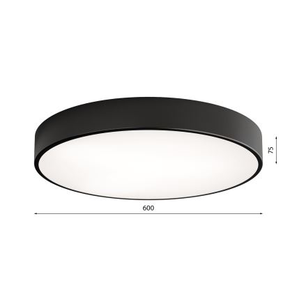 Brilagi - CLARE mennyezeti lámpa érzékelővel, 5x E27 / 40W / 230V, Ø 60 cm, fekete