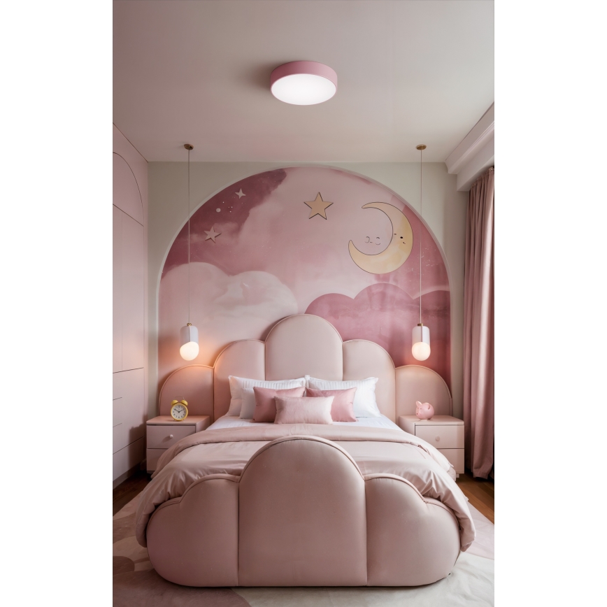 Brilagi - CLARE mennyezeti lámpatest 2xE27/24W/230V, átmérő 30 cm, rózsaszín