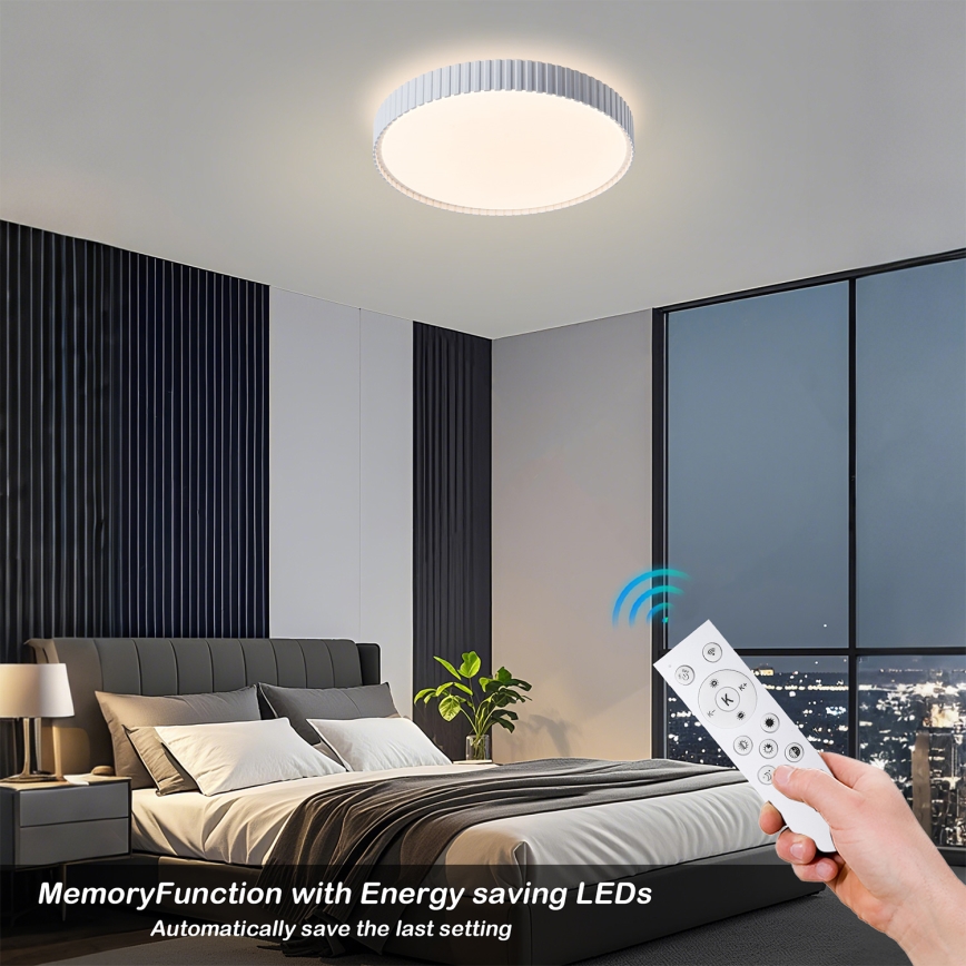 Brilagi - LED fényerőszabályozható mennyezeti lámpa CORVO LED/54W/230V 3000–6000 K fehér átm. 40 cm + távirányító