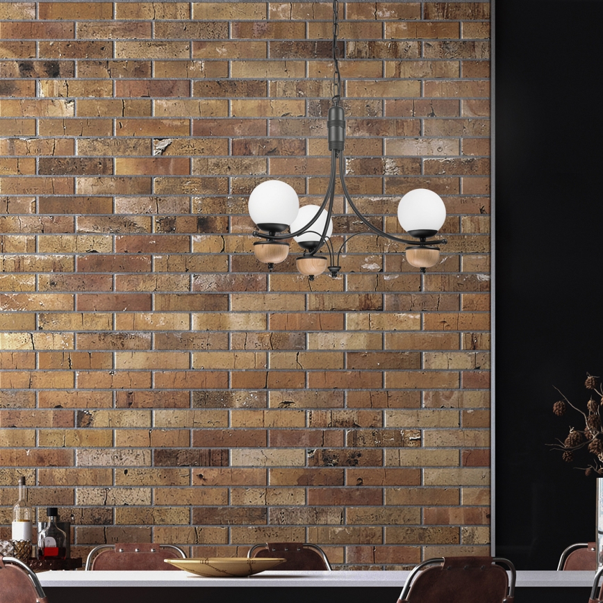 Brilagi - COTTAGE LED láncos csillár 3xG9/40W/230V tölgy/fehér