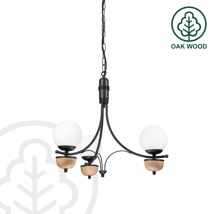 Brilagi - COTTAGE LED láncos csillár 3xG9/40W/230V tölgy/fehér