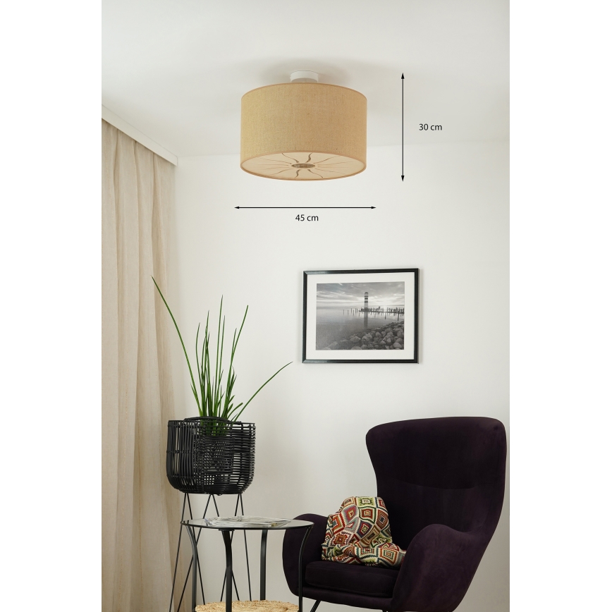 Brilagi - Mennyezeti lámpa COUNTRY ROLLER 1xE27/15W/230V átm. 45 cm bézs