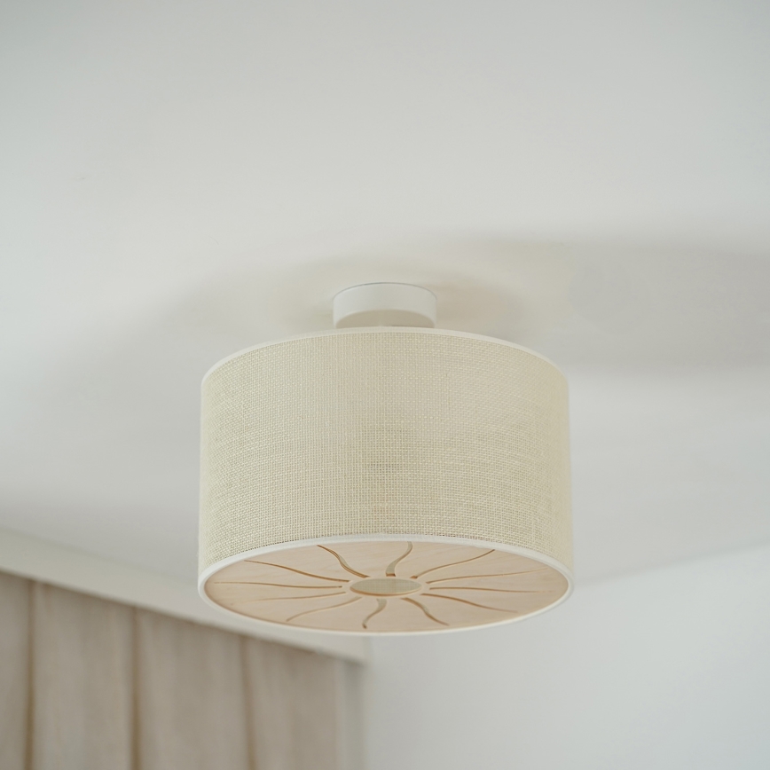 Brilagi - Mennyezeti lámpa COUNTRY ROLLER 1xE27/15W/230V átm. 45 cm krémszínű