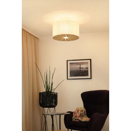 Brilagi - Mennyezeti lámpa COUNTRY ROLLER 1xE27/15W/230V átm. 45 cm krémszínű