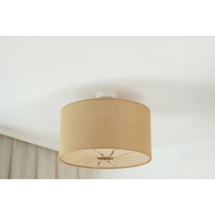 Brilagi - Mennyezeti lámpa COUNTRY ROLLER 1xE27/15W/230V átm. 50 cm bézs