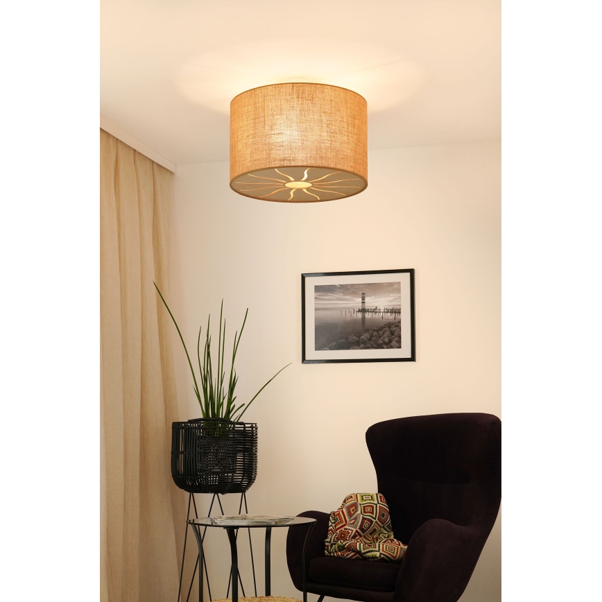 Brilagi - Mennyezeti lámpa COUNTRY ROLLER 1xE27/15W/230V átm. 50 cm bézs