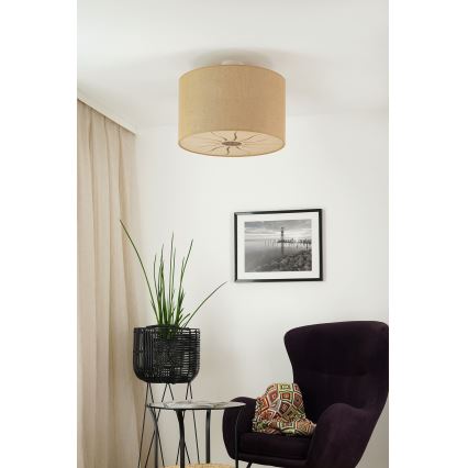 Brilagi - Mennyezeti lámpa COUNTRY ROLLER 1xE27/15W/230V átm. 50 cm bézs