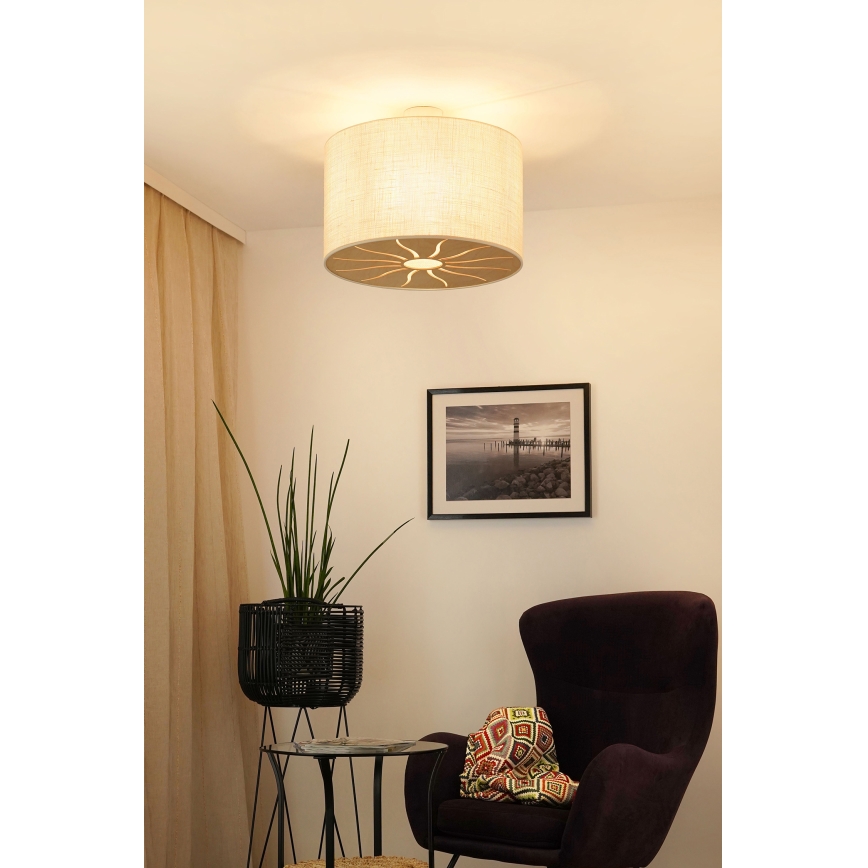 Brilagi - Mennyezeti lámpa COUNTRY ROLLER 1xE27/15W/230V átm. 50 cm krémszínű