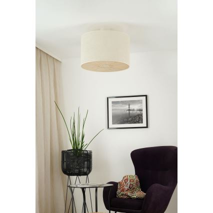 Brilagi - Mennyezeti lámpa COUNTRY ROLLER 1xE27/15W/230V átm. 50 cm krémszínű