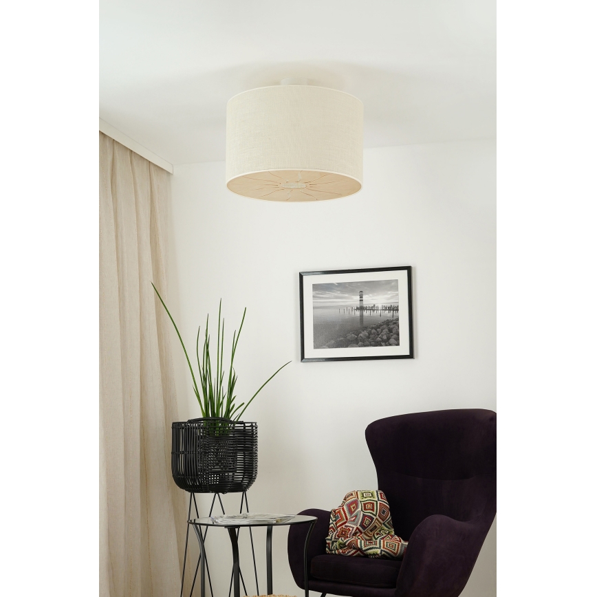 Brilagi - Mennyezeti lámpa COUNTRY ROLLER 1xE27/15W/230V átm. 50 cm krémszínű