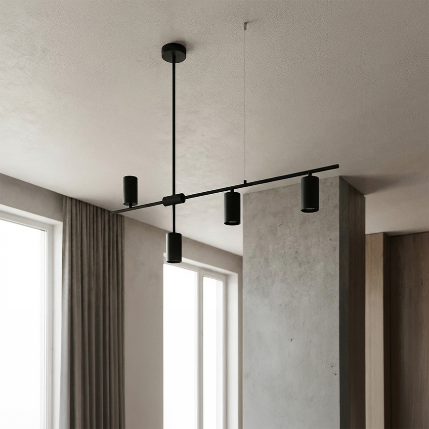 Brilagi - CRANE kábeles csillár 4xGU10/30W/230V fekete