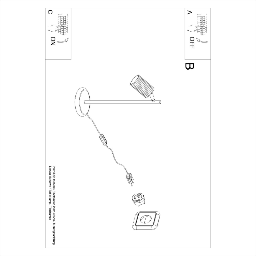 Brilagi - CRESTO LED asztali lámpa 1xGU10/10W/230V fehér