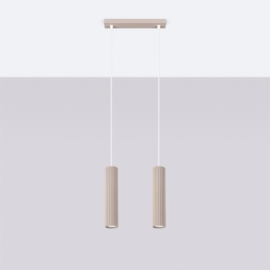 Brilagi - CRESTO LED csillár, kábelre függeszthető, 2xGU10/10W/230V, taupe