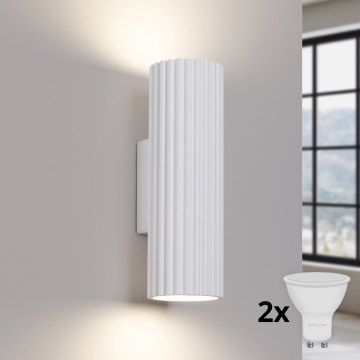 Brilagi - CRESTO LED fali lámpa 2xGU10/10W/230V 20 cm fehér