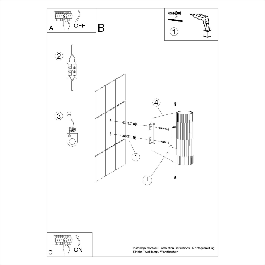Brilagi - CRESTO LED fali lámpa 2xGU10/10W/230V 20 cm fehér