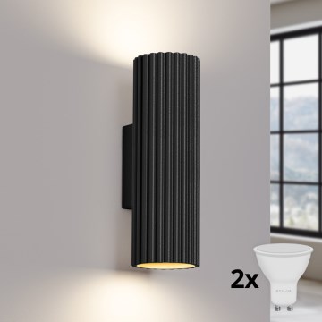 Brilagi - CRESTO LED fali lámpa 2xGU10/10W/230V 20 cm fekete