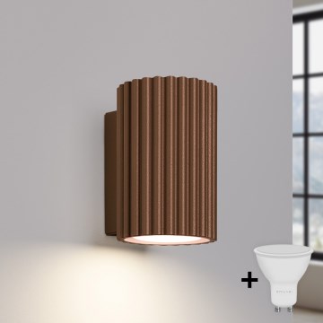 Brilagi - CRESTO LED fali lámpatest 1x GU10/10W/230V, 10 cm, barna