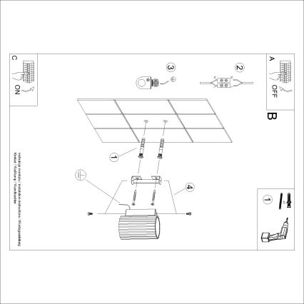 Brilagi - CRESTO LED fali lámpatest 1xGU10/10W/230V 10 cm aranyszínű
