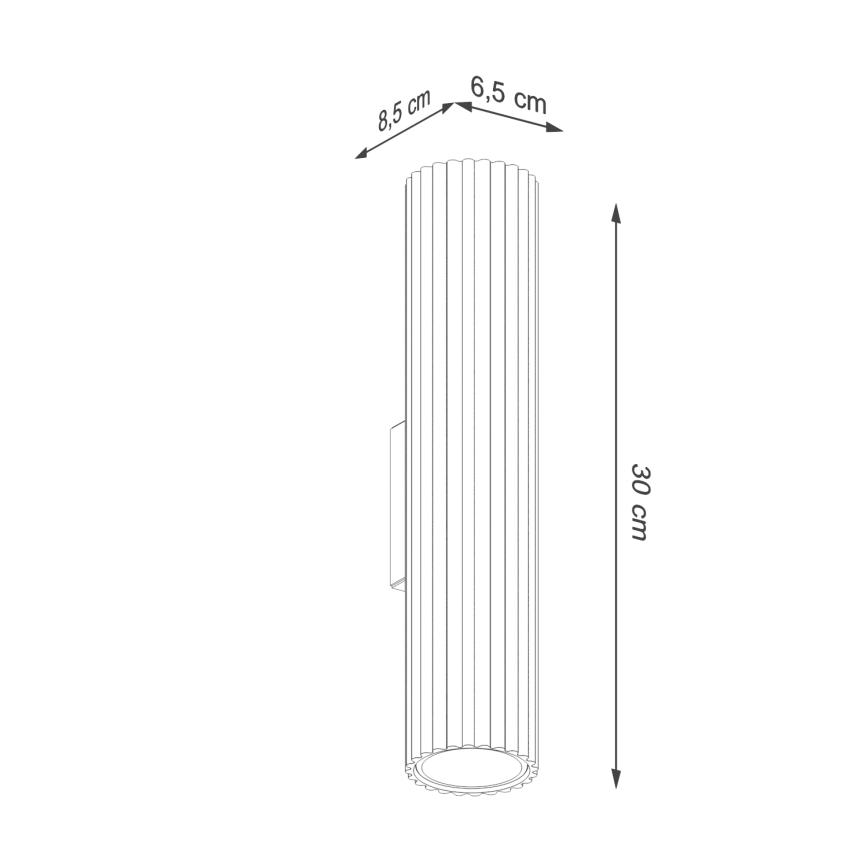 Brilagi - CRESTO LED fali lámpatest, 2× GU10/10W/230V, 30 cm, aranyszínű