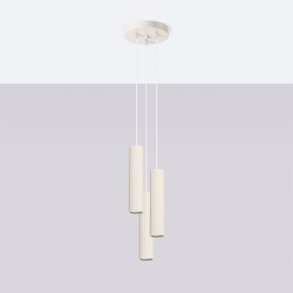 Brilagi - CRESTO LED függeszték kábelen 3xGU10/10W/230V krémszínű