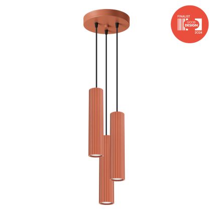 Brilagi - CRESTO LED függőlámpa kábelen 3xGU10/10W/230V piros