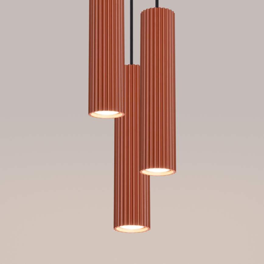 Brilagi - CRESTO LED függőlámpa kábelen 3xGU10/10W/230V piros