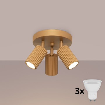 Brilagi - CRESTO LED spotlámpa 3x GU10 / 10 W / 230 V aranyszínű