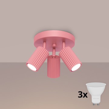 Brilagi - CRESTO spotlámpa 3xGU10/10W/230V, rózsaszín