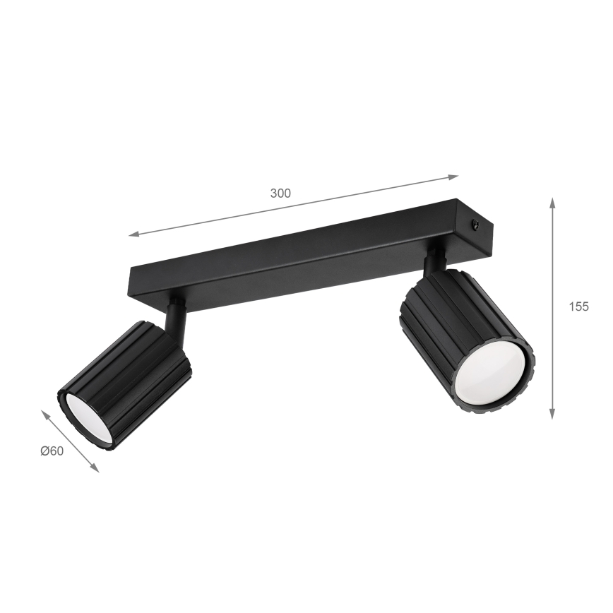 Brilagi - CRISPINA spotlámpa 2xGU10/10W/230V fekete