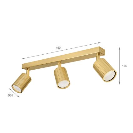 Brilagi - CRISPINA spotlámpa 3xGU10/10W/230V arany