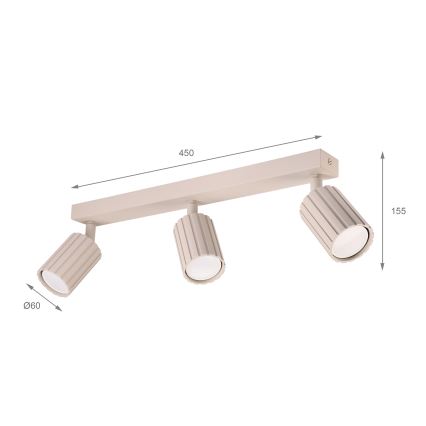 Brilagi - CRISPINA spotlámpa 3xGU10/10W/230V bézs