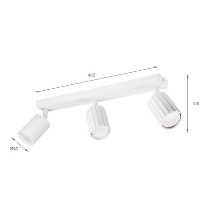 Brilagi - CRISPINA spotlámpa 3xGU10/10W/230V fehér
