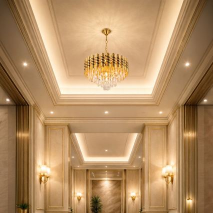 Brilagi - CRISTAL láncos csillár 5xE14/40W/230V Ø 38 cm