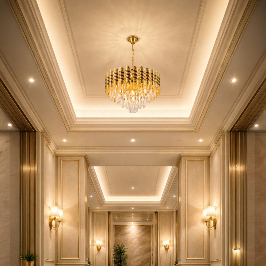 Brilagi - CRISTAL láncos csillár 5xE14/40W/230V Ø 38 cm