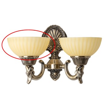 Brilagi - Csere búra a CLASSIC E14 fali lámpához, átmérő 16 cm, bézs